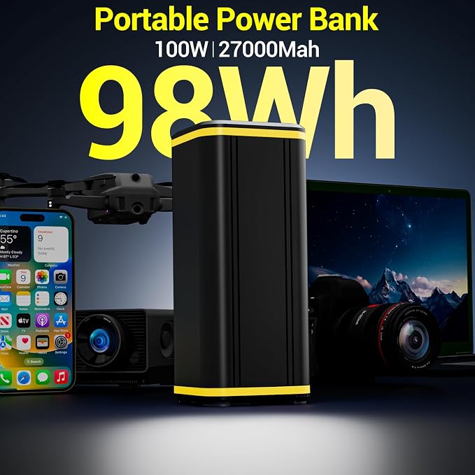 Estación portátil para laptop 27000mAh con salida AC 65W miniatura 2