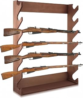 DoubleFill 5/7 Slot Wood Gun Rack for Wall