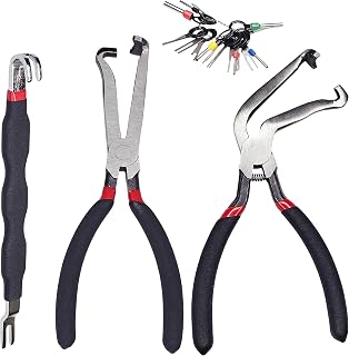 Automotive Tools, 60° Bent Head & Automotive Electrical Disconnect Pliers with 18-Piece Terminal Removal Tool Kit for Car Wiring, Battery Terminals and Spark Plug Wires