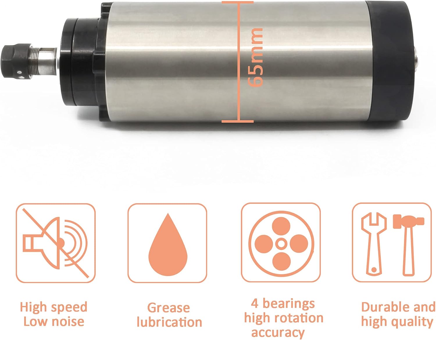 🛒 Crazy Deals RATTMMOTOR CNC Spindle Motor Kit 1.5KW Air Cooled Spindle Motor ER11 220V 24000RPM 8A 400HZ with 1.5KW VFD Drive 220V Inverter Variable Frequency Drive CNC Spindle Motor Control for CNC Router Machine