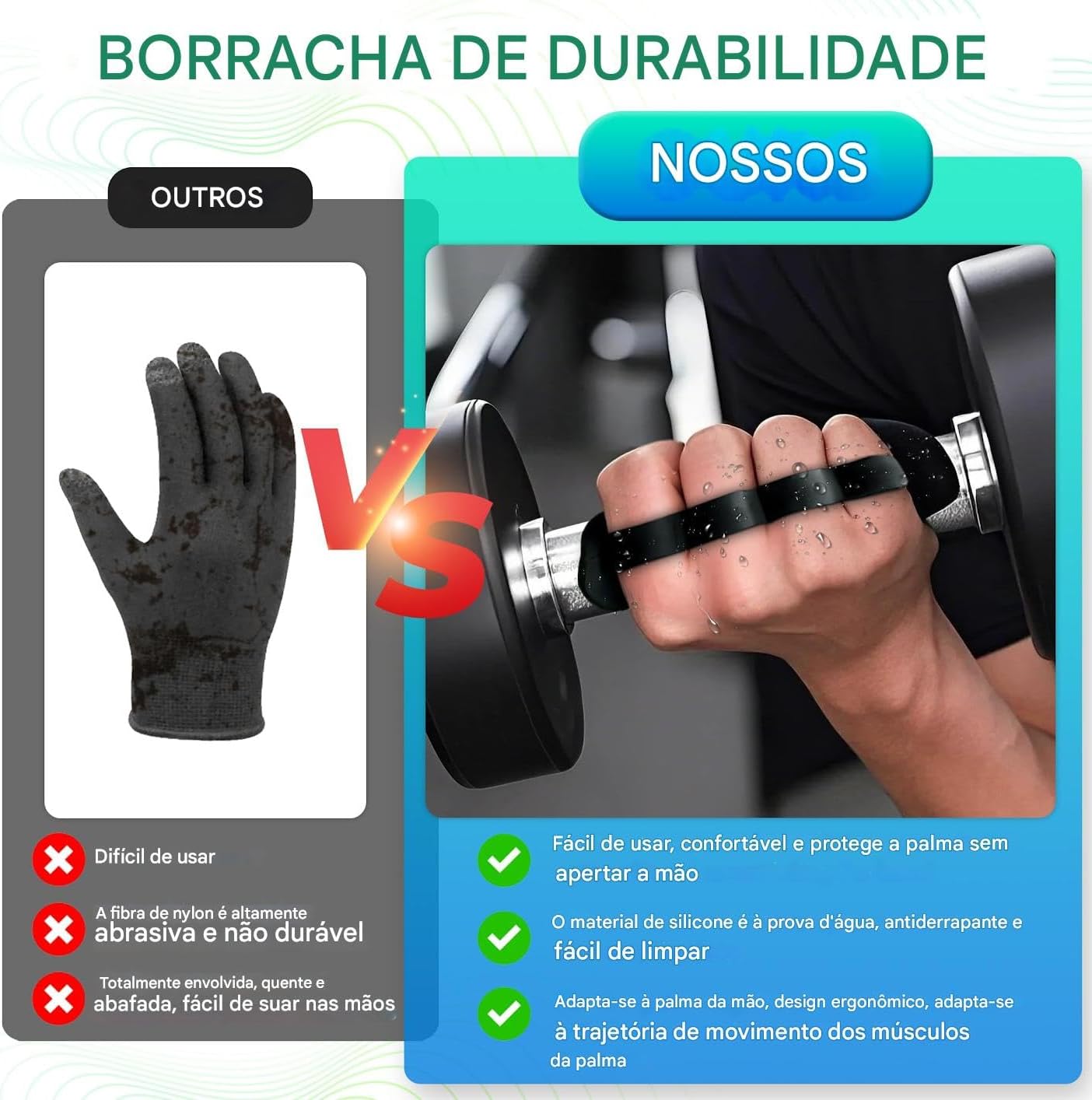 Luva de Musculação e Academia - Octo Max Grip - Preto