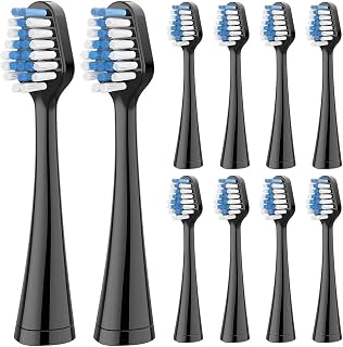 Testine di ricambio, compatibili con testine for spazzolino elettrico Waterpik Complete Care 5.0/9.0, ugelli a setole morbide Hygiene Clean, 5/10 pezzi(10pcs black)