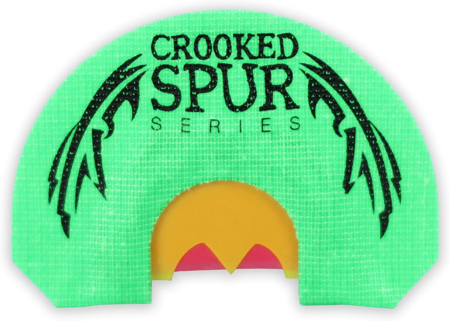 FOXPRO Green Back Wing Crooked Spur Turkey Mouth Call Designed with Three Latex Reeds