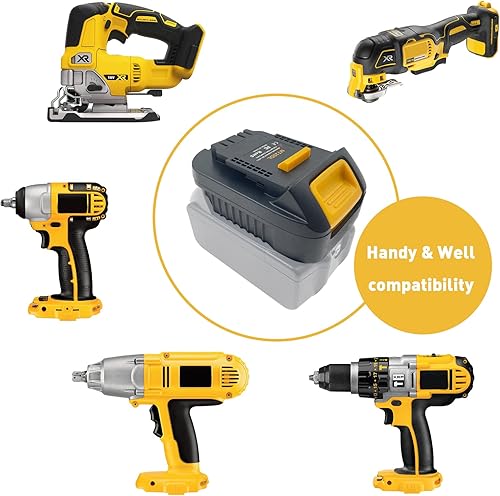 Miniatura 4 de TPDL Adaptador para batería Milwaukee M18 a herramientas DeWalt, adaptador de batería MIL18DL convertido para batería de litio de 18 V Milwaukee a