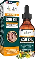 Herblov Organic Ear Oil Drops: Natural Relief for Infections, Swimmer's Ear, Wax Removal - Safe for Babies, Kids, Adults, Dogs - Mullein Garlic Calendula