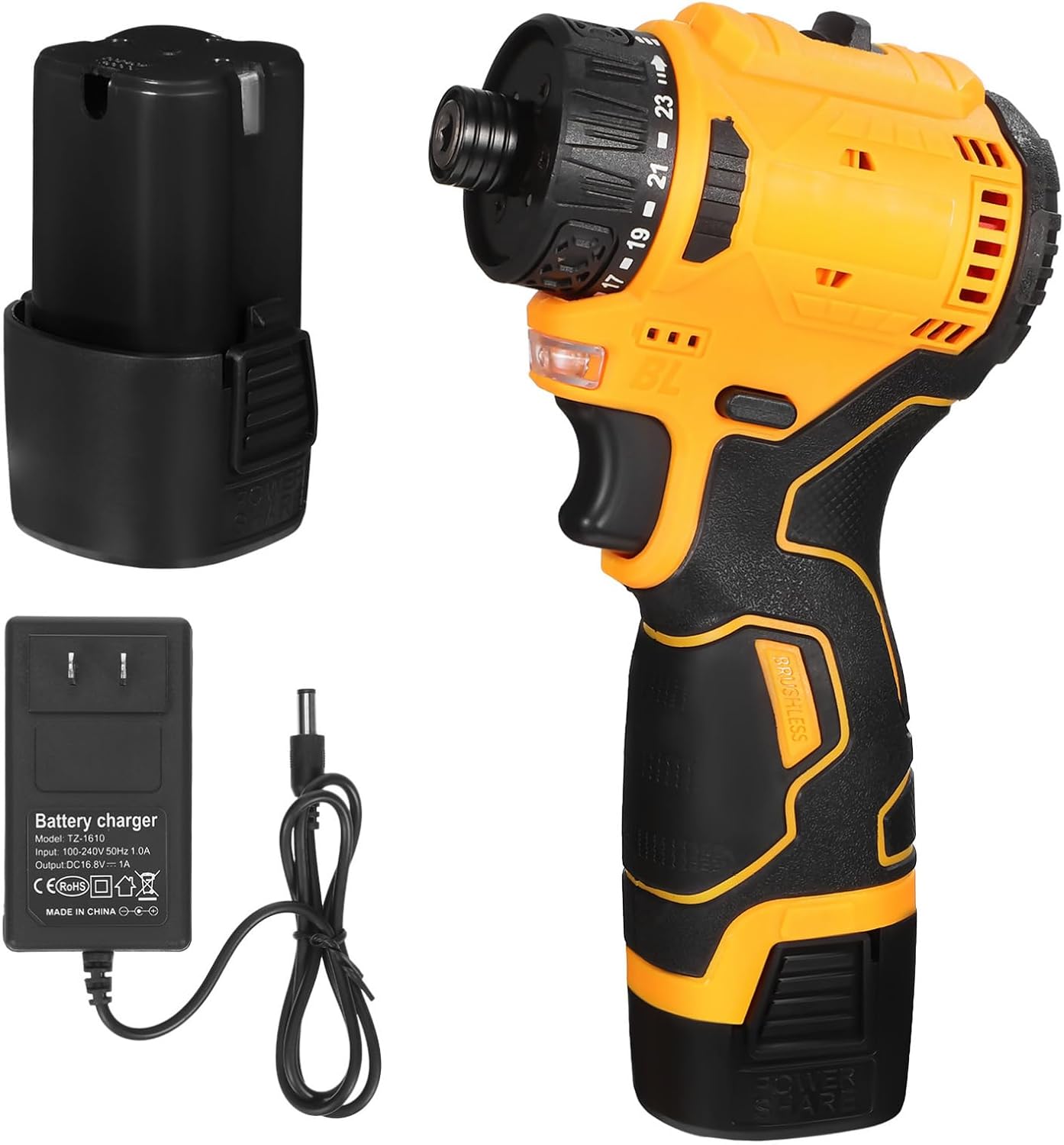 OSALADI Cordless Electric Screwdriver with Rechargeable Power Tool for Home Repair Projects Includes Batteries Charger for Easy Use