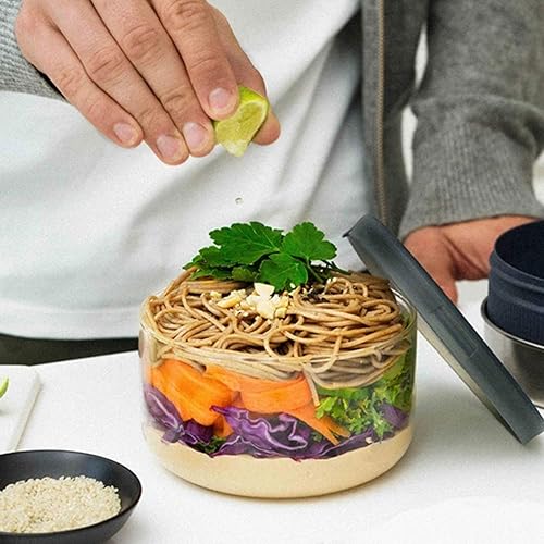 Miniatura 4 de BLACK + BLUM Glass Lunch Bowl  Leak-Proof Oven Safe Meal Prep Lunch Box Food Container, Almond, 25 fl oz  750 ml
