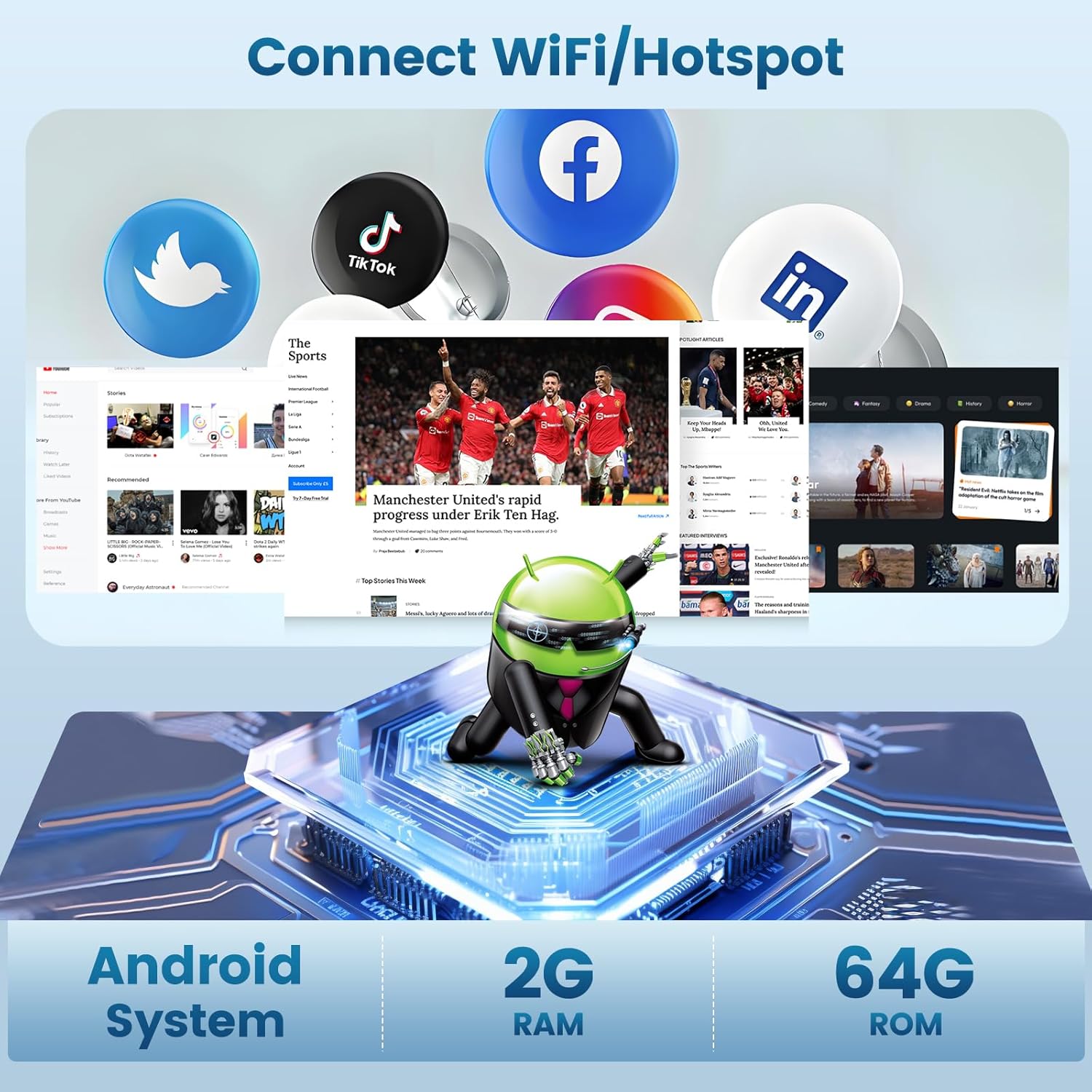 10 inch Screen for Jeep Cherokee Radio 2013-2018, [2G+64G] Android Cherokee Car Stereo, Wireless Carplay/Android Auto/5G WIFI/1080P/SWC +AHD Backup Camera