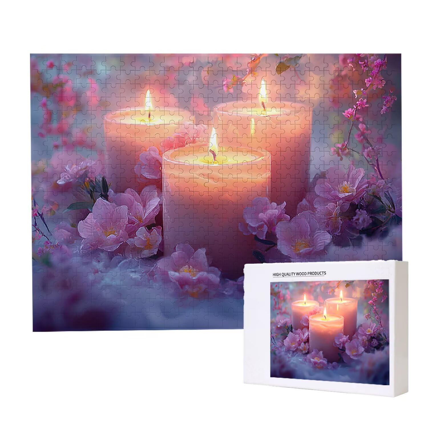 Puzzle de 2000 Piezas Puzzle Adultos 100x70cm Juego Educativo Regalos Rompecabezas para Adultos y niños a Partir de 14 Años, Regalo Creativo para la Relajación - (Flores de Vela) t-506