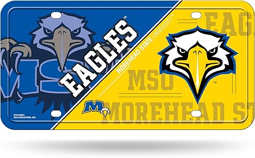 Miniatura 30 de NCAA etiqueta de metal para auto, negro