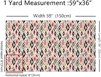 Vista 2 de Mexican African Pattern Fabric by The Yard,Tribal Ethnic Abstract Art Outdoor Decor,Aztec Style Modern Style,Exotic Room Decor Fabric,2 Yards,72" L