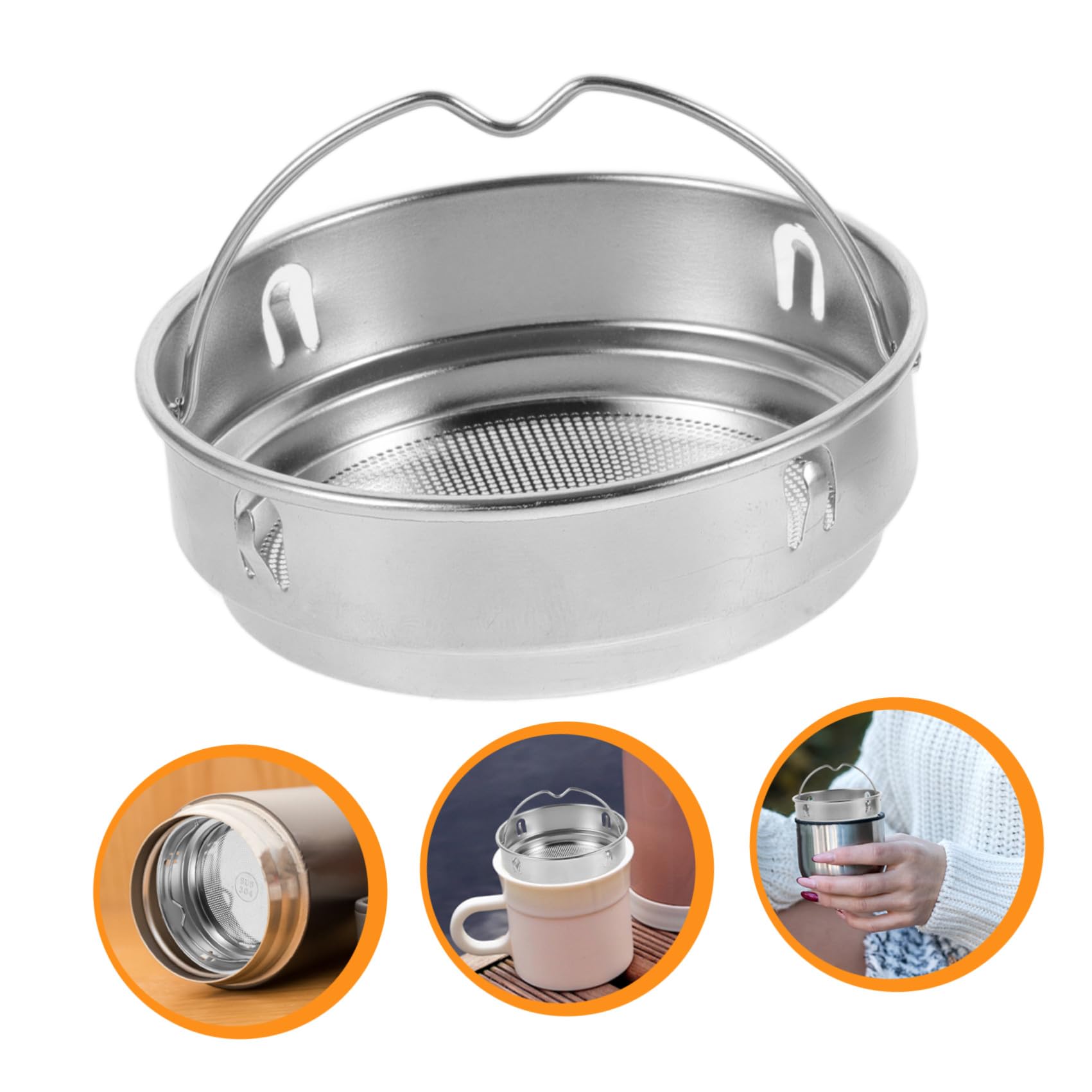 Angoily 2pièces Infuseur à Thé Acier Inoxydable avec Filtre et Passoire pour Bouteille Isotherme Réutilisable pour Thés Vrac