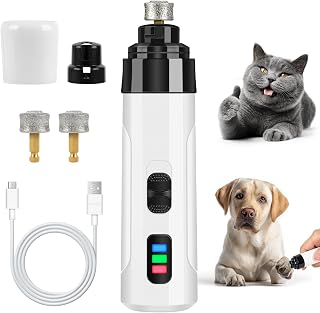 Silent Groom Pro Nail Grinder, 2025 Dog Nail Trimmer Rechargeable USB Charging Pet Nail Grinders for Dog Cat Home Use