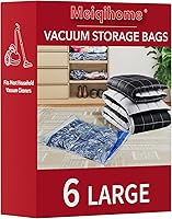 Vista 15 de Bolsas de almacenamiento al vacío 10 combo (5 jumbo/5 grandes), bolsas de embalaje de plástico, bolsas ahorradoras de espacio para ropa, almohadas
