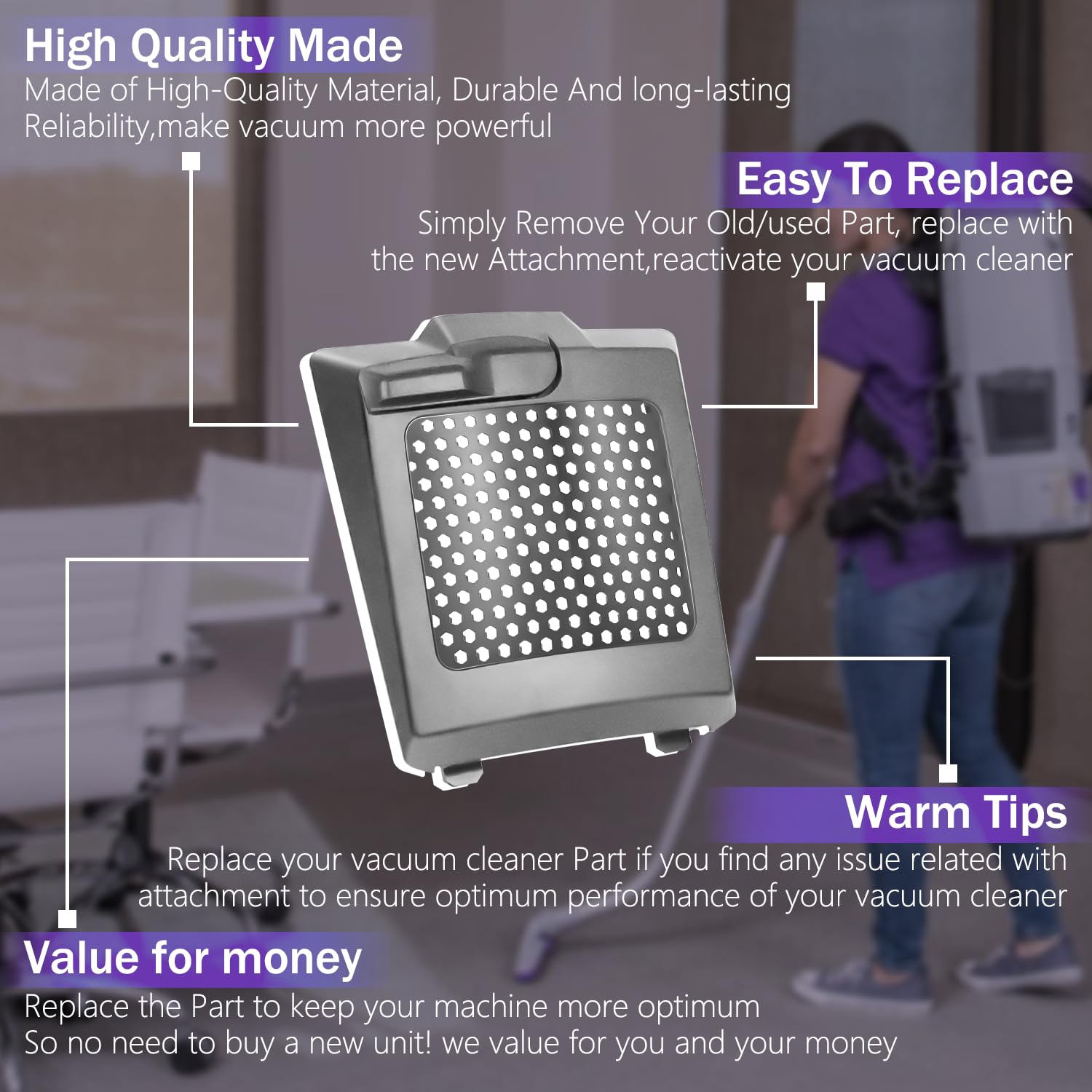 くロ Amazon.com: HASMX 833954 Vacuum Cleaner Hepa Filter Cover, Exhaust