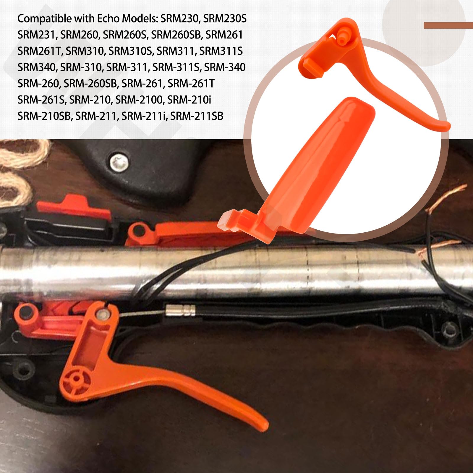 17801052130 - Gatillo de control del acelerador y gatillo de bloqueo 17809052632 para Echo SRM210 211 230 260 261 310, GT-230 231 2400 y HCA PAS PE PF Series