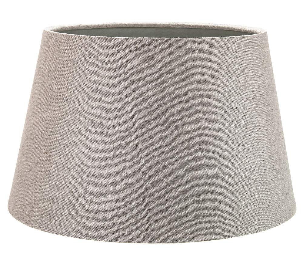 Classic and Traditional 10 Inch Olive Green Linen Fabric Drum Table or Pendant Lamp Shade 60w Maximum | Inner Cotton Lining by Happy Homewares — view 7