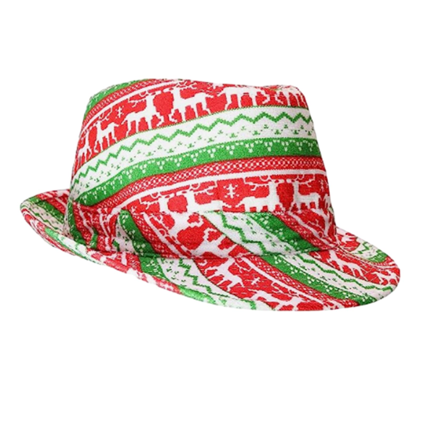 DLUKENY Print Fedora Hat For Christmas Carnivals Party Headwear Festival Party Accessories Cosplay Party Props Costume Headgear