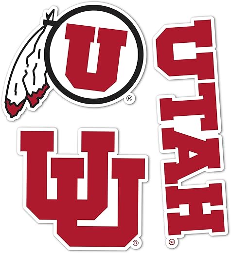 Desert Cactus University of Utah Sticker UT Utes Vinyl Decals Laptop Water...
