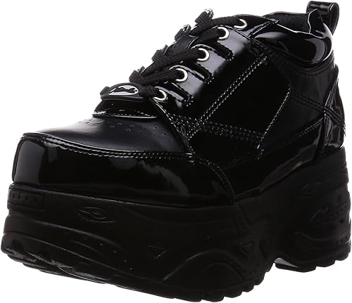 Amazon ヨースケ 厚底レースアップスニーカー ブラックエナメル 22 5 Cm Yosuke ヨースケ シューズ バッグ