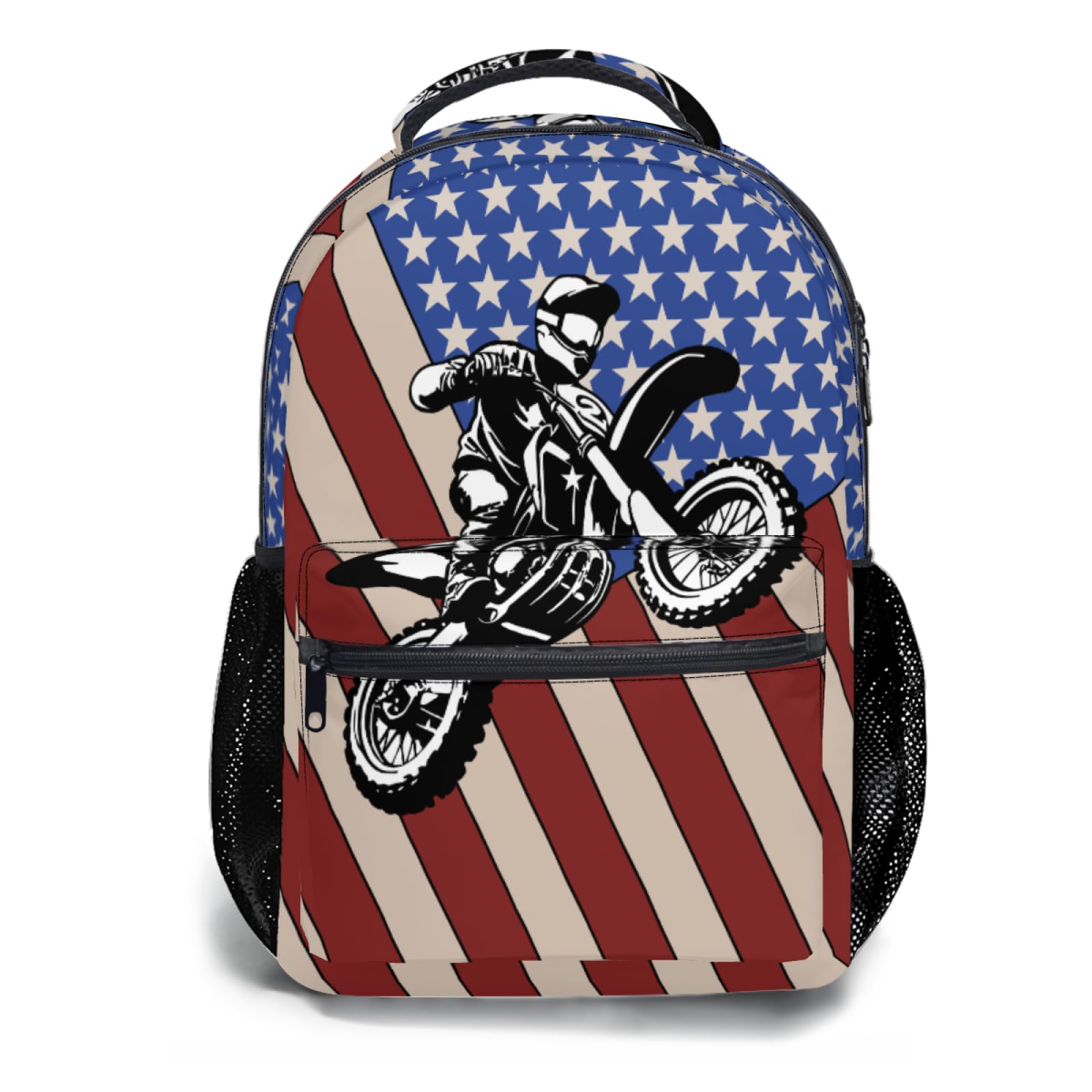 Kawani American Flag Baseball Print College Bookbags Motorcycle USA School Backpack for Girls Women, Teens School Bags Bookbags Ladies USA Laptop