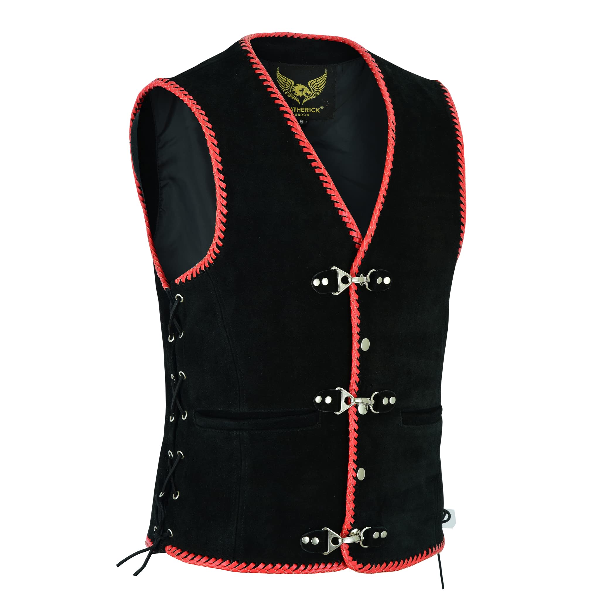 Leatherick Herren SOA Anarchy Collarless Echtes Echtes Leder