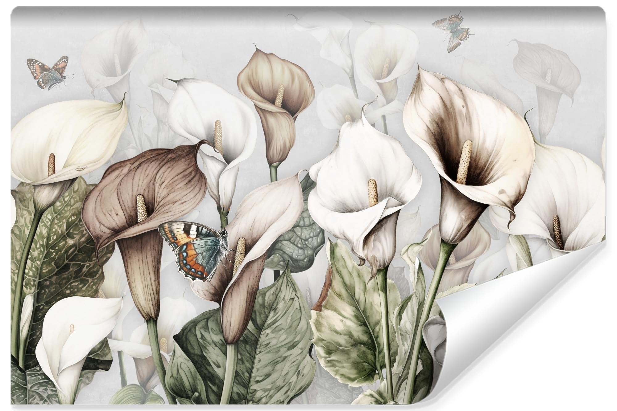 Papier peint mural pour salon motif lys : créez une ambiance cosy 460x300 cm