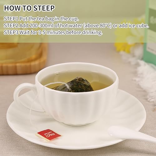 Miniatura 3 de DOZO Bolsas de té de hoja de morera, té de hojas de morera, 4.59 oz130 g (40 bolsas) hojas sueltas de morera seca Sang Ye, té de hierbas sin azúcar