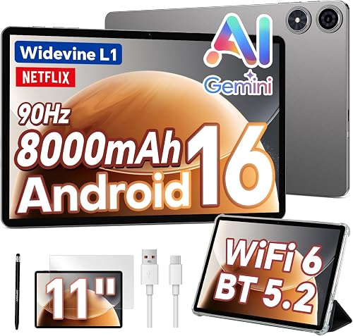 TECLAST P50T Tablette 11" 90Hz, Android 16,8000mAh,16Go+1…