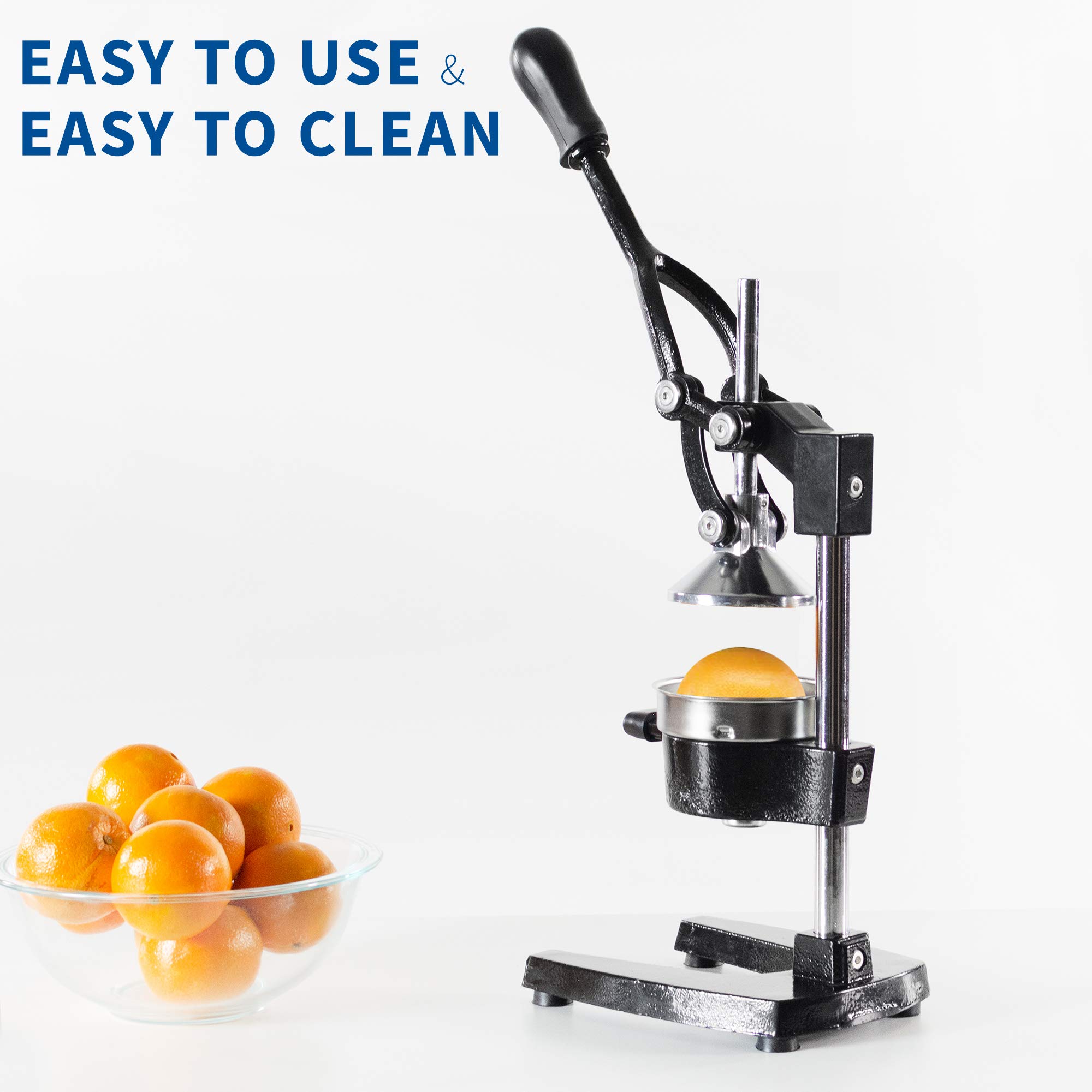 VIVO Exprimidor manual de cítricos resistente, exprimidor profesional de frutas, exprimidor de naranja y limón (STUFR-JCR1)