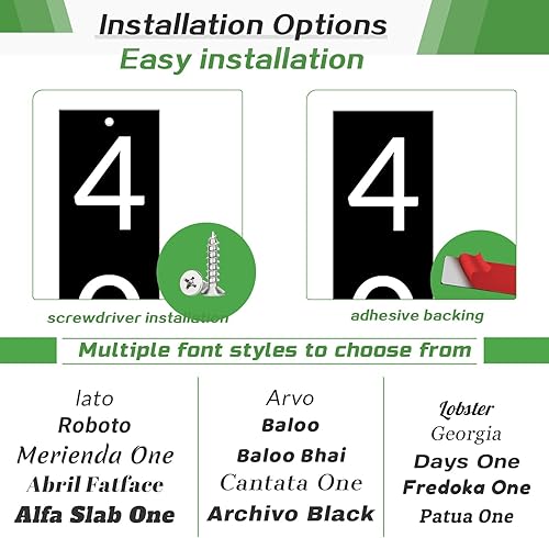 Miniatura 193 de Placa de dirección acrílica personalizada, letrero de dirección horizontal, utilizado para casa, puerta, calle o buzón Hengkuan-2