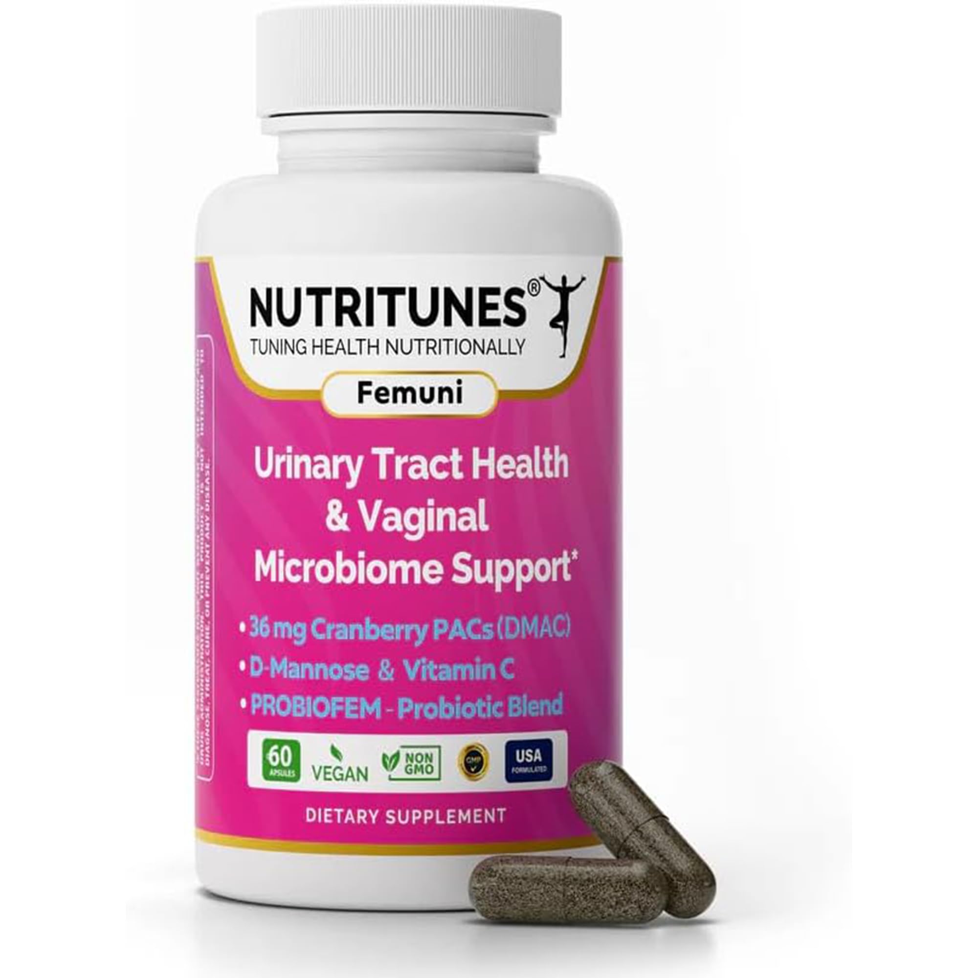 Femuni UTH Urinary Tract Health Supplement - 60 Capsules