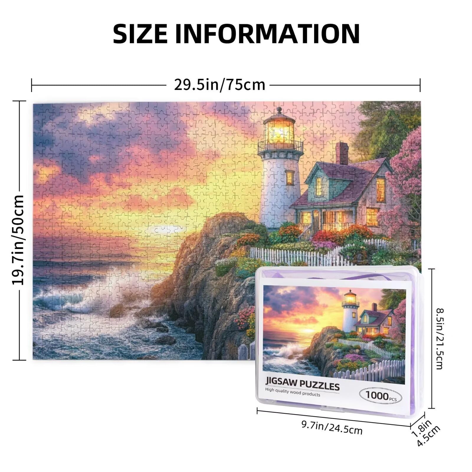 Puzzle Meer Puzzle 6000 Teile Landschaft Puzzles Erwachsene mit Geschenkbox, DIY Groß Holzpuzzle für Erwachsene, Geschicklichkeitsspiel für Die Ganze Familie Geschenke für Frauen 105 x 180 cm -407y