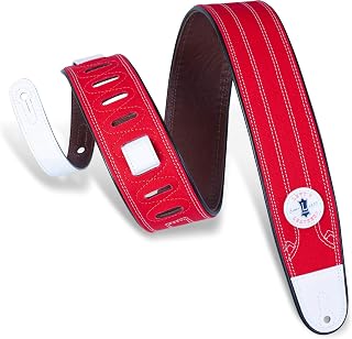 Levy's MRE1CARE - Correa de tela con costuras decorativas (2 1/2"), color rojo