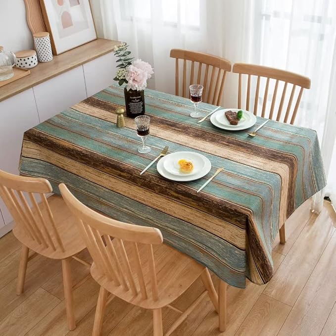 Tovaglia Antimacchia Effetto Lino Jemidi - Impermeabile, 130x220cm, Colore Antracite