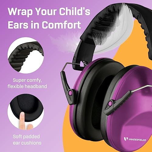 Vista 109 de Vanderfields Kids Ear Protection Earmuffs - Noise Cancelling Headphones for Kids, Autism, Toddler, Children