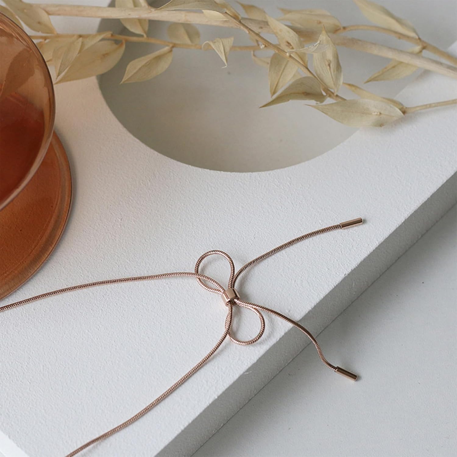 HUASAI Bow Necklace Gold Dainty Bow Pendant Choker Chain Necklace Trendy Jewelry Gift Christmas Gifts Stocking Stuffers - Image 5