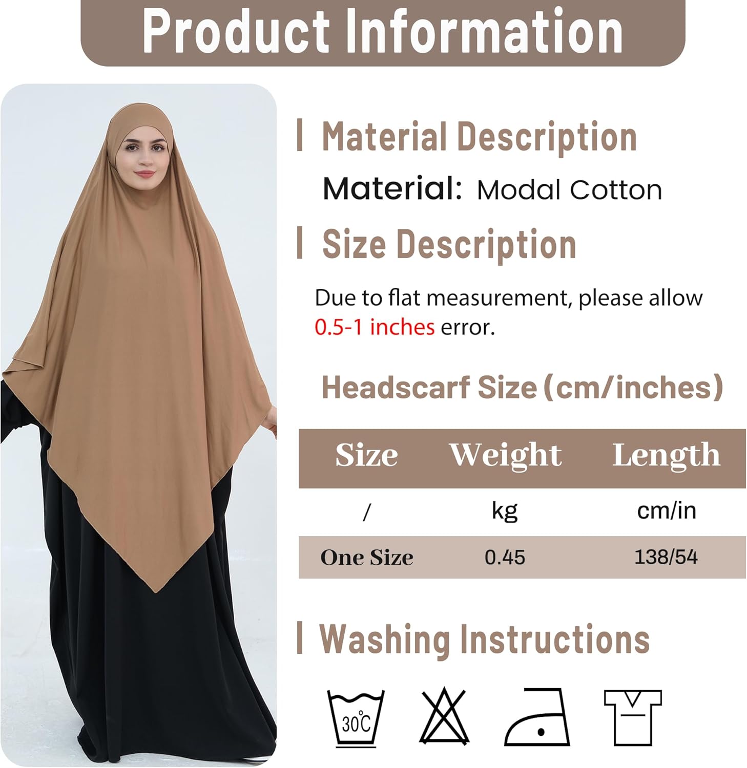 khalat Muslim Stretch Hijab Solid Color Full Cover Hijab for Women V-shaped Fashion Daily Prayer Hijab - Image 6