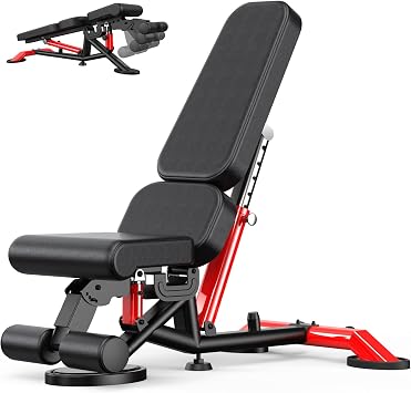 Commercial Adjustable Weight Bench, Heavy Duty 1800LBS