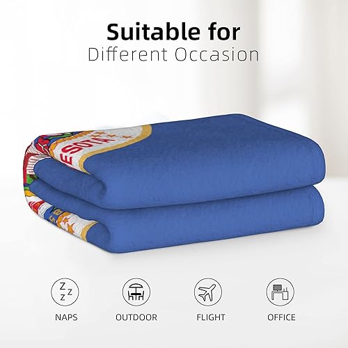 Miniatura 6 de Flag of Minnesota Flannel Blanket 32x48in Material Skin-Friendly Warm and Comfortable