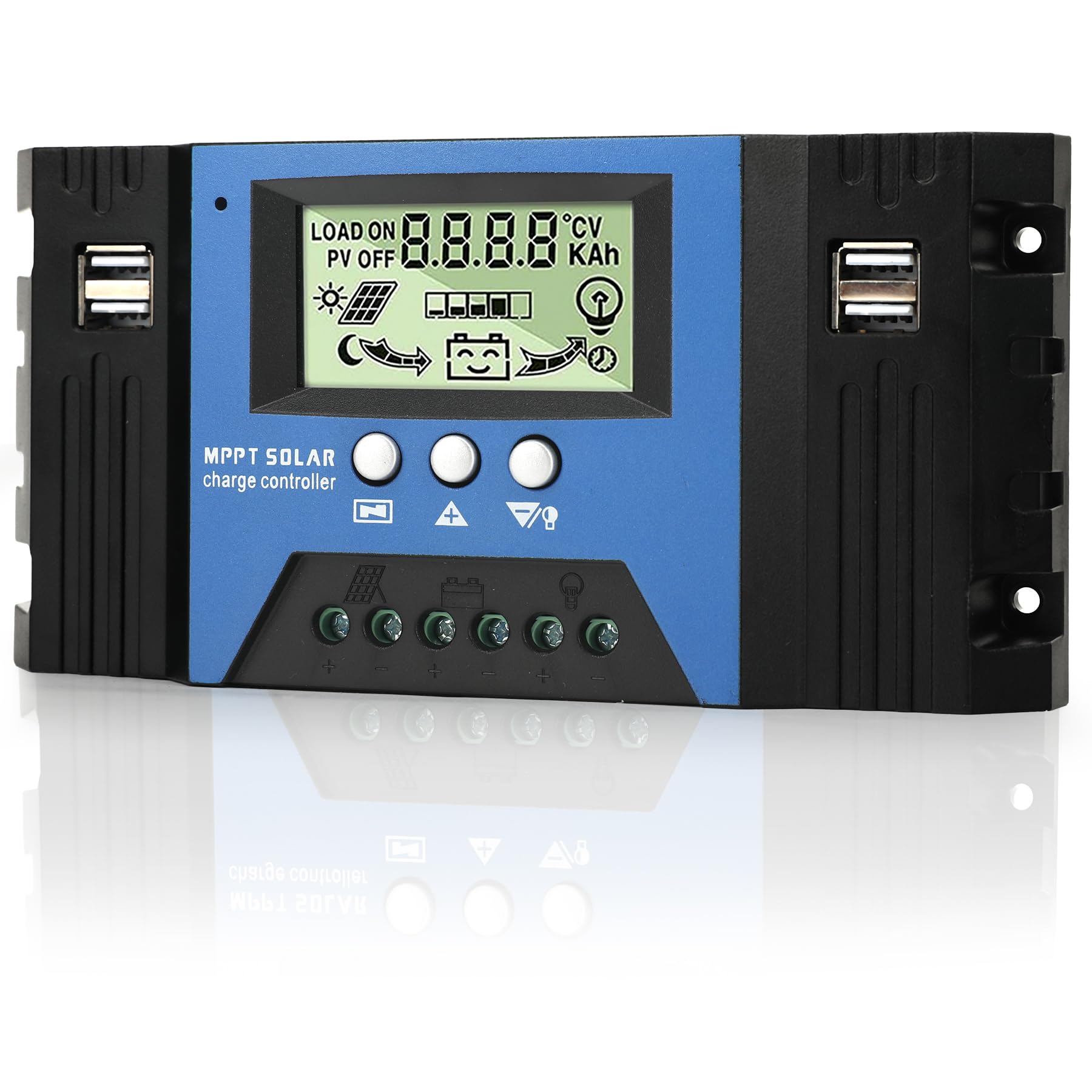 Régulateur Solaire 30A PWM Intelligent 12V/24V Avec Écran LCD - Contrôleur Charge Batterie