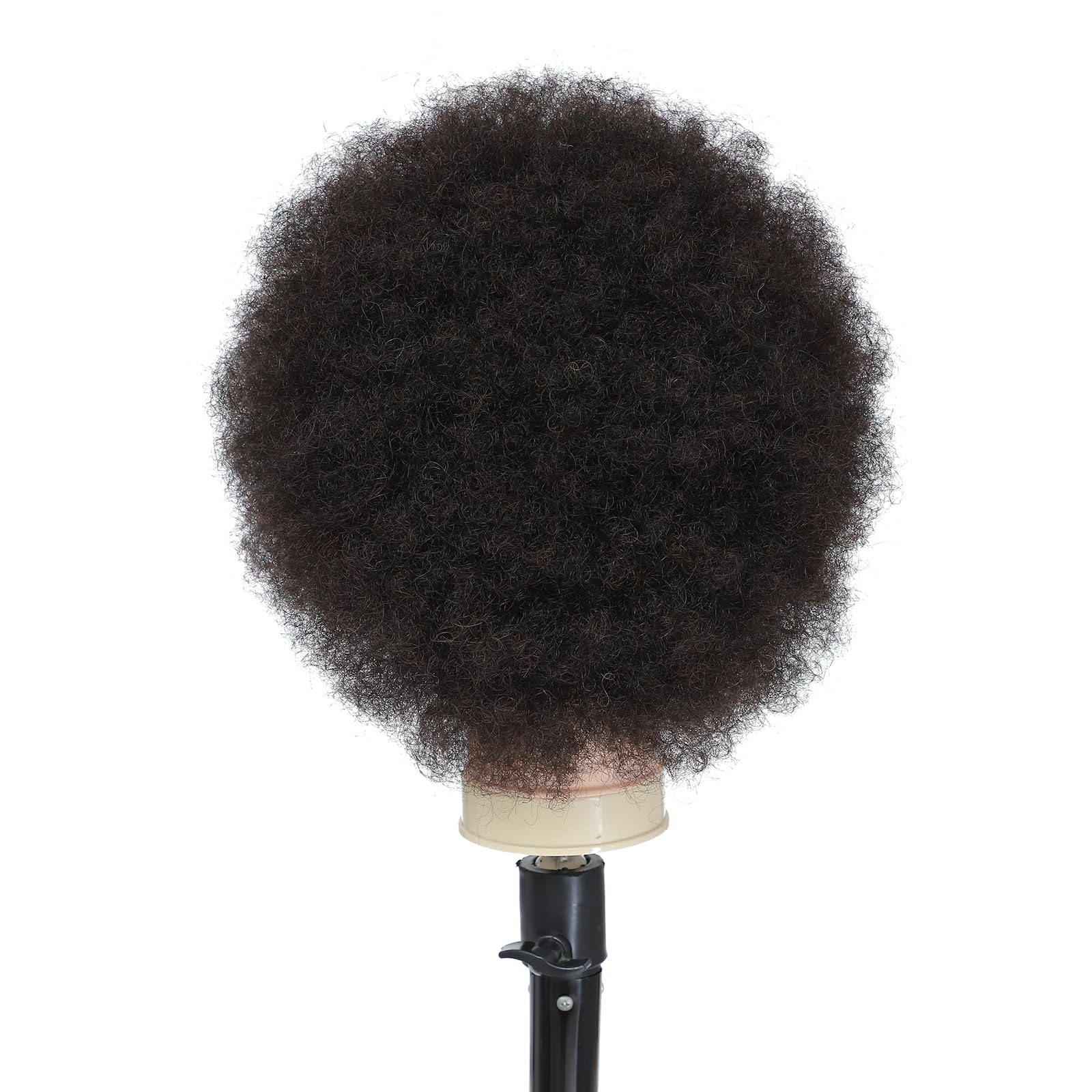 Ausbildung Kopf African American mit 100% Echthaar Schaufensterpuppe Kopf Kosmetologie Afro Haar Manikin Kopf für Praxis Styling Flechten...