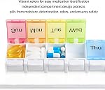 Weekly Pill Organizer,7 Day Pill Box with Push Buttons–Medicine Pill Case for Travel,Daily Vitamin Container,Medication&Supplement Holder,Cute Pill Organizer