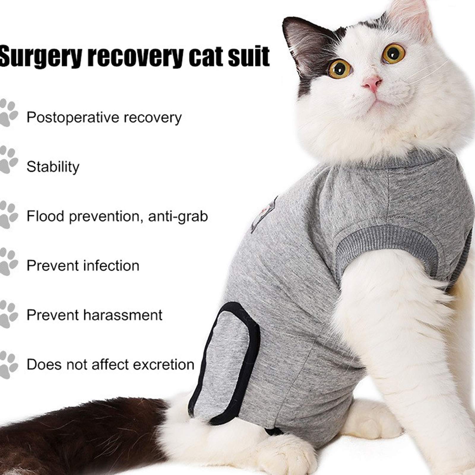 Tuta Da Recupero Professionale Per Gatti Per Ferite Addominali O Malattie Della Pelle, Abbigliamento Domestico Per Animali Domestici Colletto Elettronico Gilet Alternativo Per Gatti Per Cuccioli