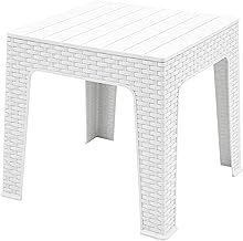 Oaknest Unboxing Furniture Supreme Jazz Mid-Size Table For Corners And Coffee Table For Indoor And Outdoor Use (Color : Milky White, 1 Piece) Polypropylene