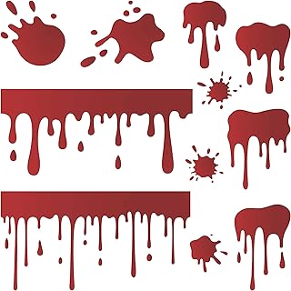 Drips Stencil, 4.5 x 4.5 inch - Blood Dripping Blot Drops Splatter Splashes Spatter Paint - Buy now