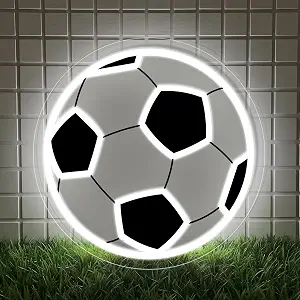 Soccer Neon Sign for Wall Decor, Dimmable LED Sports Light for Game Room or Bedroom