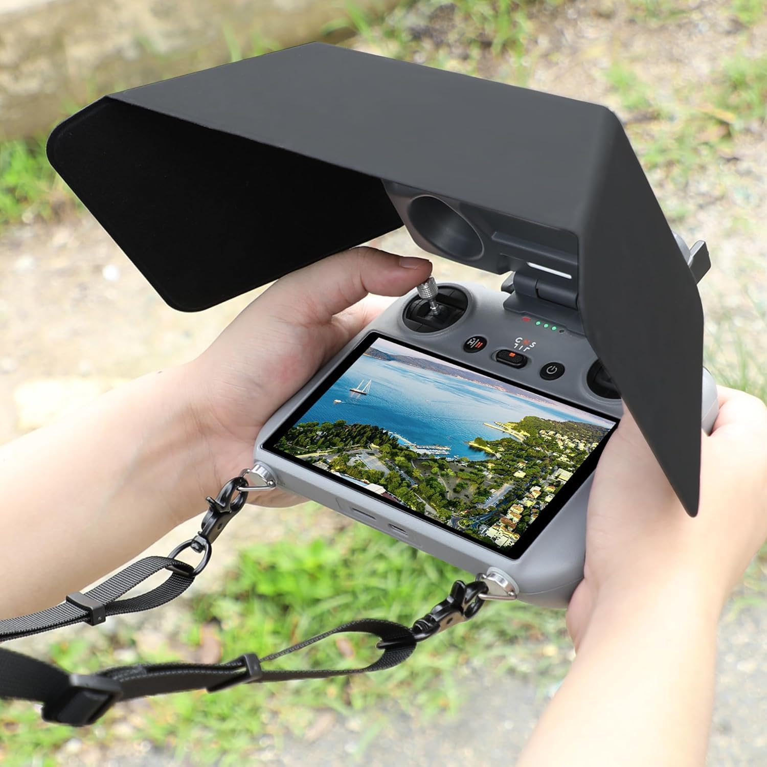FPVtosky RC 2 Sun Hood Cover avec cordon pour DJI Lito X1/Mini 5 Pro/4 Pro/Air 3/3S/Avata 360, accessoires - Le kit comprend RC 2 pare-soleil et cordon