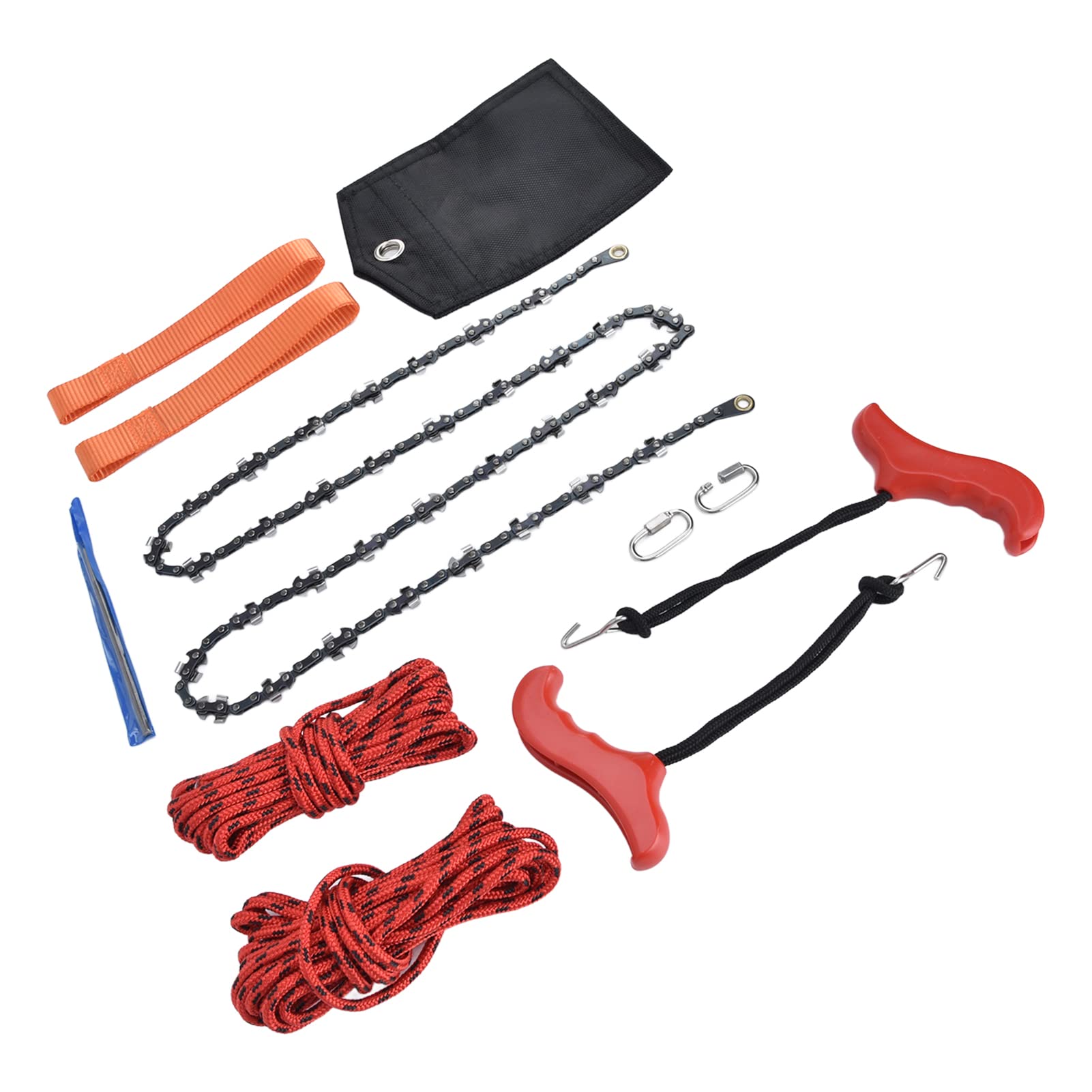 Pssopp Motosierra de Cuerda Manual, Motosierra de Bolsillo Plegable de 53 Pulgadas con Ergonómico para Recortar árboles Fácilmente