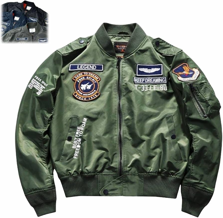 Amazon.co.jp: ジャケット メンズ MA-1 フライトジャケット 中綿